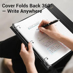 MUKAWA 1 Inch 3 Ring Binder, D-Ring Binder Holds 250 Sheets, PP Cover with Writable Spine Label, Lay-Flat Design, Letter Size 8.5x11, Lightweight for School, Office & Home Organization, 1 Pack, Black