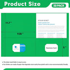 Two Pocket Folders, PANDRI 30 Pack 2 Pocket Folders, Letter Size Paper File Folder for School Office Home Business, Assorted 5 Colors