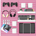 MULSAME Pegboard Combination Kit, 25.2" x 25.2" Wall Mounted Storage Set with 4 Pegboards & 20 Accessories Hanging, Peg Boards Organizer