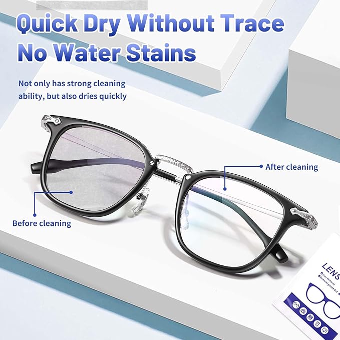 Icepac Lens Wipes for Eyeglasses - 500 Pre-Moistened Individual Wrapped Eye Glasses Cleaning Wipes | Glasses Cleaner Safely Cleans Glasses, Sunglasses, Phone Screen, Electronics & Camera Lens