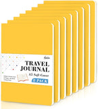 feela 8 Pack Soft Cover Journal Bulk, Notebooks College Ruled for Work, Lined Travel Journal for Women Men, Note Taking Notebook School Supplies Business Writing, 8.2” x 5.5”, A5, Yellow