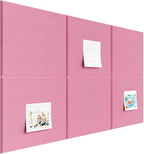 Baysola Large Cork Boards for Walls – 36" x 24" Self Adhesive Felt Wall Tiles, Ideal for Office Black Bulletin Board, Easy to Install Pin Board Photo Board
