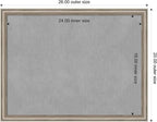 Amanti Art Silver Framed Magnetic Board 20x26 Medium Vision Board for use with Magnets, 100% Metal Sheet to Display Items as Office Decor or for Home Organization in mudroom, Kitchen or Kids Room
