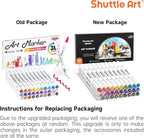 Shuttle Art 30 Colors Dual Tip Art Markers Permanent Marker Pens Highlighters Perfect for Illustration Adult Coloring Sketching and Card Making