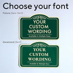 Custom Aluminum Outdoor Sign - Personalized Driveway Sign, Waterproof USA Made, Forest Green 10x7 In