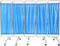 Portable Medical Privacy Screen, Medical Privacy Screen on Wheels, Rolling Medical Room Divider for Hospitals Clinics Bedrooms Beauty Salon (Blue, 5 Panel)