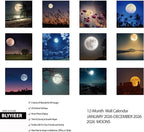 2026 Wall Calendar, MOONS Wall Calendars,2026 Monthly Calendars, Beautiful luna Picture, Thick Glossy Paper, Organizing & Planning