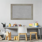 Amanti Art Grey Framed Magnetic Board 20x28 Medium Vision Board for use with Magnets, 100% Metal Sheet to Display Items as Office Decor or for Home Organization in mudroom, Kitchen or Kids Room