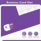 Two Pocket Folders, PANDRI 30 Pack 2 Pocket Folders, Letter Size Paper File Folder for School Office Home Business, Purple