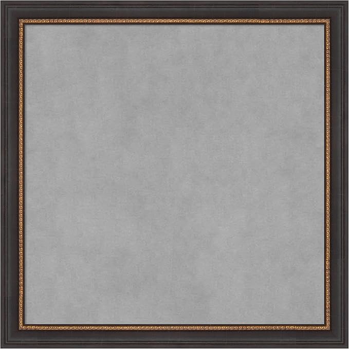 Amanti Art Black Framed Magnetic Board 23x23 Medium Vision Board for use with Magnets, 100% Metal Sheet to Display Items as Office Decor or for Home Organization in mudroom, Kitchen or Kids Room