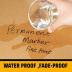 Permanent Markers 75 Pack, Black Marker Pens with 30% More Ink, Waterproof | Quick Drying | Fade Resistant, Fine Tip