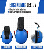 Copkim 12 Pcs Hearing Protection Ear Muffs NRR 28dB Noise Reduction Headphones Shooting Ear Protection Earmuffs(Blue)