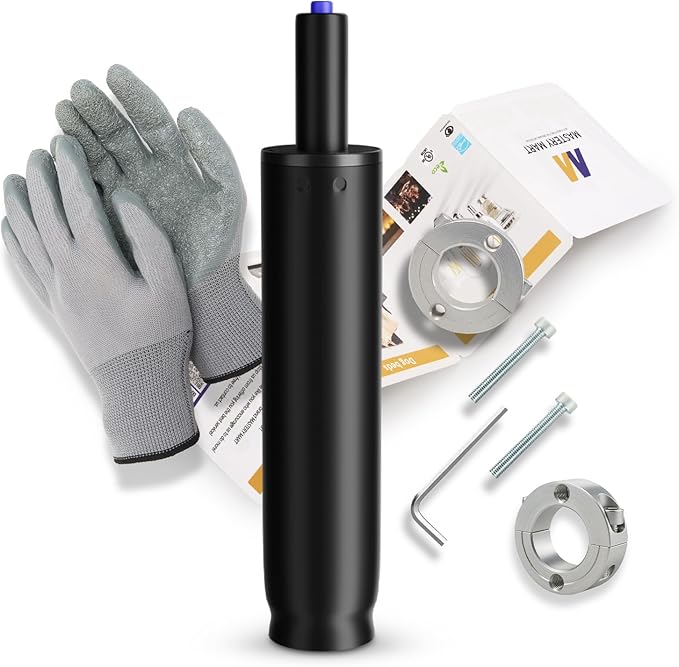 MASTERY MART Office Chair Gas Cylinder Replacement Kit, 4" Stroke Heavy Duty Hydraulic Pneumatic Piston, 1000 lbs Capacity, Universal Fit for Desk Chairs, Easy Installation with Removal Tool & Gloves