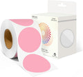 2 Inch Round Color Coding Labels (500 Count) - Pink Dot Stickers Circle Labels with Dispenser Box for Warehouse, Filing, Industrial, Office Organization