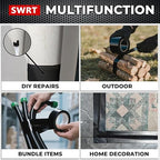SWRT 9 Mil 5-Pack Black Heavy Duty Duct Tape Strong Adhesive, 2 in x 30 YD (Total 150YD) Duct Heavy Duty Waterproof All Weather Black Duct Tape No Residue Sealing & Patching for Indoor&Outdoor Repair