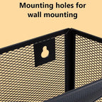 Kuntine.B Wall File Organizer Office Hanging Magazine Holder Wall File Organizer for Office Home (Black, 3 Tier)