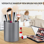 Dopaka Pen Holder for Desk, Pencil cup Pen Organizer for Desk Metal Pencil Holder Pen Cup and Storage Box for Office, School, Home, and Kids Non-slip silicone bottom 3.93 * 3.14inch (Grey)