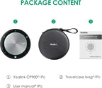 Yealink Bluetooth Speakerphone USB Speakers with Microphone Teams Certified CP900 Wireless Enhanced Noise Reduction Algorithm Home Office 360° Voice Pickup (Package Without dongle)