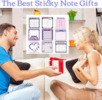 Lovarywow Domestic Violence Awareness Sticky Notes Gifts, 9 Pack Domestic Violence Prevention Month Notepads 3x3 Inch, Purple Ribbon Post Memo Pads Office School Supplies for Men Women (450 Sheets)