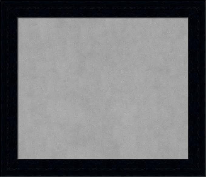 Amanti Art Black Framed Magnetic Board 24x28 Medium Vision Board for use with Magnets, 100% Metal Sheet to Display Items as Office Decor or for Home Organization in mudroom, Kitchen or Kids Room