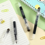 Crtiin 36 Pcs Disposable Fountain Pens, Back to School Quick Drying Ink Pen, Calligraphy Smooth Writing Pens for Journaling Office Supplies Sketching Doodling Beginner Artist Gifts(Black)
