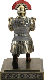 HDMbigmi Roman Legion Soldier Knight Pen Holder Pen Stand Desk Organizers and Accessories for Office and Home(Bronze)