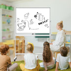 Rolling Whiteboard/w Height Adjustable, Mifuro 48 x 36 Large Portable Dry Erase Board with Stand and Wheels for Office,Classroom &School, White