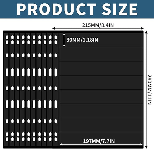 10 Sheets 20 Pages Postage Stamp Album Pages, 8 Pockets 7.7X 1.18in Stamp Collection Inserts, 9 Hole Standard Stamp Collecting Album Sleeves for Stamp Collection Binder IS010810