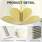 Yahenda Spiral Notebook Bulk A5 Journal Lined 8.3'' x 5.5'' Writing Composition Paper Small Notepad Subject Notebook for Students Office Business Back to School Supplies(Dark Gray,36 Pcs)