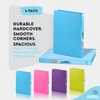 ½ Inch 3 Ring Binder .5 inch Clear View Cover with 2 Inside Pockets, Colored School Supplies Office and Home Binders - Assorted Colors May Vary (4 Pack) – by Enday