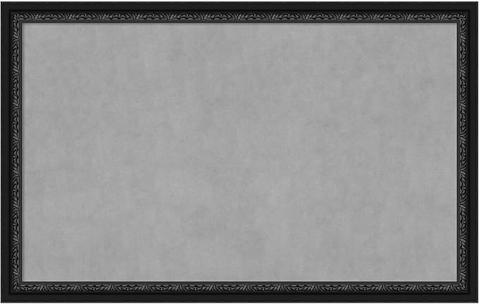 Amanti Art Black Framed Magnetic Board 28x44 Large Vision Board for use with Magnets, 100% Metal Sheet to Display Items as Office Decor or for Home Organization in mudroom, Kitchen or Kids Room