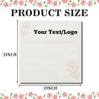 Personalized Sticky Notes 3"x3" – Custom Notepads with Logo or Text, 50 Sheets per Pad – Multiple Template Options, Bulk Pack for Business, Office, Teachers, Events