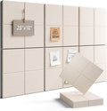 Fluxynara Felt Bulletin Board Tiles -28"x18" Cork Board Alternative for Office Decor, Push Pin Board Wall Organizer 6-Pack - Oatmeal