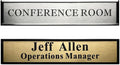 SINKAA Personalized Name Plate for Door or Wall, 2 * 10 inch Custom Office Aluminum Door Name Plates with Two Lines Custom Text, Office Gifts for Coworkers Boss Teacher, Employee Appreciation Gifts