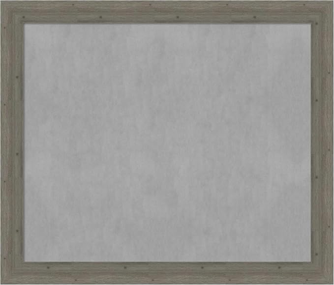 Amanti Art Grey Framed Magnetic Board 47x55 Oversize Vision Board for use with Magnets, 100% Metal Sheet to Display Items as Office Decor or for Home Organization in mudroom, Kitchen or Kids Room