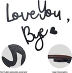 Love You Bye Wood Sign Home Decor,Above Door Topper Decoration,Boho Decor for Window Wall Express Love and Warm for Your Family Lovers,Wall Art Gift Hallway Entryway Door Decorations for House Office