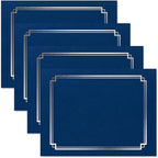 Fine Stationery Classic Elite Award Certificate Collection - Includes 25 Certificate Papers (White/Blue), 25 Heavy Linen Folders (Blue/Silver), 25 Silver Foil Seals, Laser & Inkjet Printer Compatible