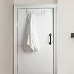 WEBI Over The Door Hooks,Over Door Towel Rack,Door Hanger,Door Coat Hanger,Door Coat Rack,Door Hooks for Hanging Clothes,Back of Door,White