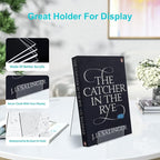Boloyo Acrylic Book Stand with Ledge,10PC 4 Inch Clear Acrylic Display Easel Transparent Display Stand Holder Tablet Holder for Displaying Books,Magazine,Plate,Pictures,Artworks, CDs