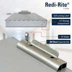 Saunders Metal Clipboard with Storage, Silver Single Layer Nursing Clipboard Folio, Legal Size Paper Organizer, Steel Clip with Self Locking Latch, Form Holder for Office, School & Work - Made in USA
