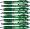 HEYZARDA Personalized Pens with Name Custom Text Logo Retractable Customized Ballpoint Pens for Church Office Business 50 Pcs, Green