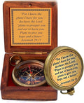 For I Know The Plans I Have For You, Jeremiah 29:11, Solid Brass Directional Engraved Compass, Baptism Gifts for Boys Girls, First Communion, Christian Gifts for Men, First Confirmation Gifts for Boys