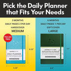 Panda Planner Classic A5 Daily Planner 2026 – Undated Quarterly Productivity Planner with Hourly Schedule, To Do List, Daily Journal, Goal Planner, Habit Tracker & Gratitude Organizer for Home/Office – Orange