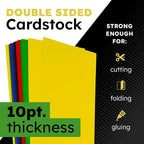 Hygloss Large Colored Poster Board 22x28 - 25 Assorted Standard Color Poster Boards Bulk Pack - Red, Yellow, Green, Blue, Black - 10 Pt. Thickness Poster Board Paper - Posterboard Multipack 22" x 28"
