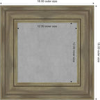 Amanti Art Grey Framed Magnetic Board 18x18 X-Small Vision Board for use with Magnets, 100% Metal Sheet to Display Items as Office Decor or for Home Organization in mudroom, Kitchen or Kids Room