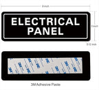 Electrical Panel Sign – Standard Electrical Cabinet Sign, Premium Durable Acrylic Material, Super Strong Self-Adhesive, Quick Installation, Suitable For Your Home And Business (9×3 Inches, Black)