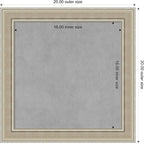 Amanti Art Silver Framed Magnetic Board 20x20 Small Vision Board for use with Magnets, 100% Metal Sheet to Display Items as Office Decor or for Home Organization in mudroom, Kitchen or Kids Room