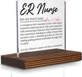 Emergency Nurse Gifts, Thank You Appreciation Gifts for ER Nurse Week Graduation Birthday Christmas Emergency Office Desk Decor Decorative Signs Plaque PA002