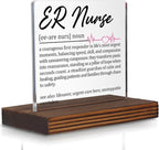 Emergency Nurse Gifts, Thank You Appreciation Gifts for ER Nurse Week Graduation Birthday Christmas Emergency Office Desk Decor Decorative Signs Plaque PA002