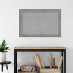 Amanti Art Grey Framed Magnetic Board 25x37 Large Vision Board for use with Magnets, 100% Metal Sheet to Display Items as Office Decor or for Home Organization in mudroom, Kitchen or Kids Room